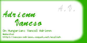 adrienn vancso business card
