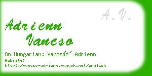 adrienn vancso business card